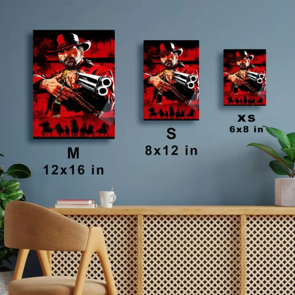 Video Game Metal Poster Wall Decor - RDR 2 John Marston - A - Image 7