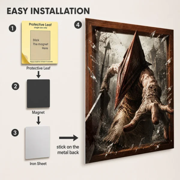 Video Game Metal Poster Wall Decor - SH Pyramid Head - Image 2