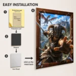 Video Game Metal Poster Wall Decor - TES V: Skyrim Dragonborn - Image 2