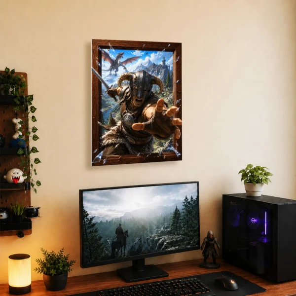 Video Game Metal Poster Wall Decor - TES V: Skyrim Dragonborn - Image 5