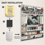 Video Game Metal Poster Wall Decor - TES V: Skyrim - A - Image 2