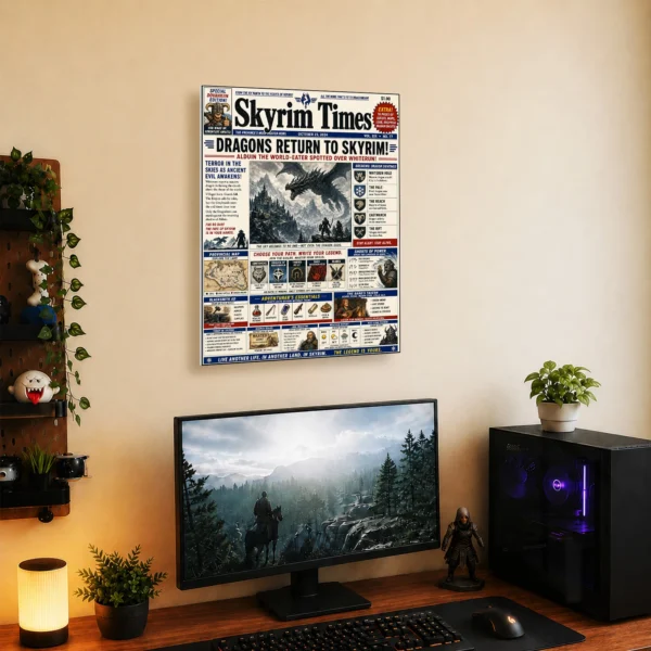 Video Game Metal Poster Wall Decor - TES V: Skyrim - A - Image 5