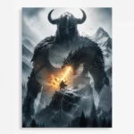 Video Game Metal Poster Wall Decor - TES V: Skyrim Dragonborn - A