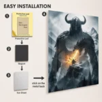 Video Game Metal Poster Wall Decor - TES V: Skyrim Dragonborn - A - Image 2