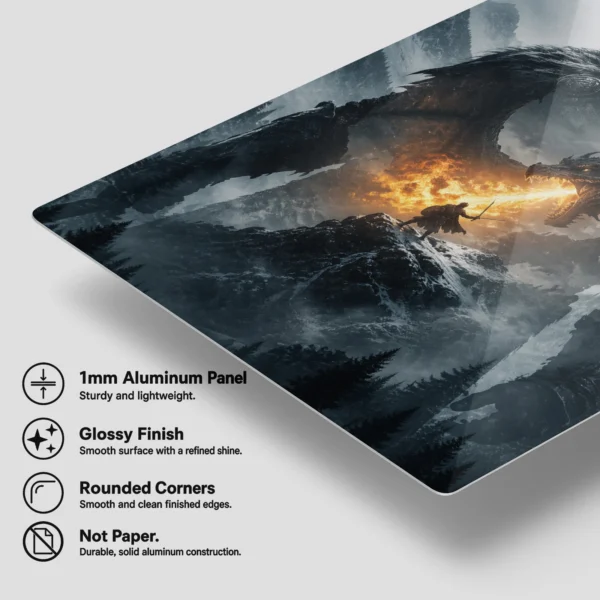 Video Game Metal Poster Wall Decor - TES V: Skyrim Dragonborn - A - Image 6