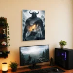 Video Game Metal Poster Wall Decor - TES V: Skyrim Dragonborn - A - Image 5