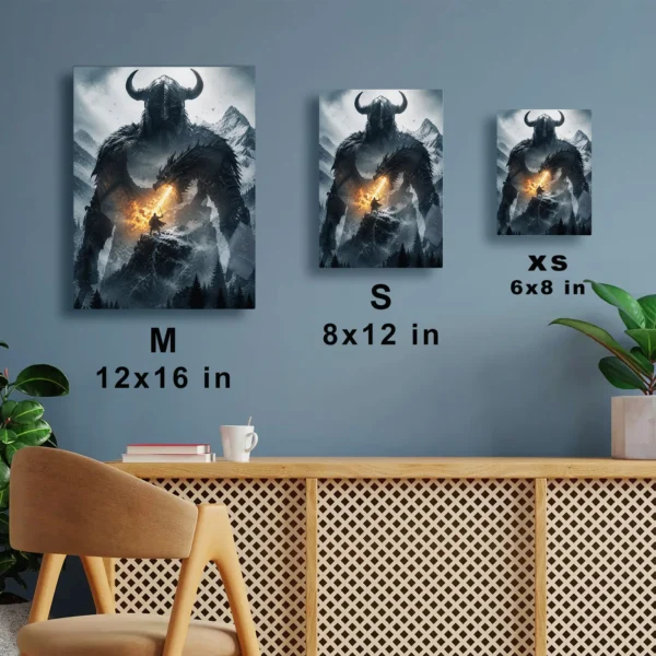 Video Game Metal Poster Wall Decor - TES V: Skyrim Dragonborn - A - Image 7