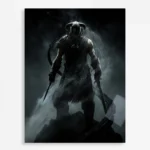 Video Game Metal Poster Wall Decor - TES V: Skyrim Dragonborn - B