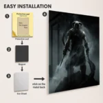 Video Game Metal Poster Wall Decor - TES V: Skyrim Dragonborn - B - Image 2