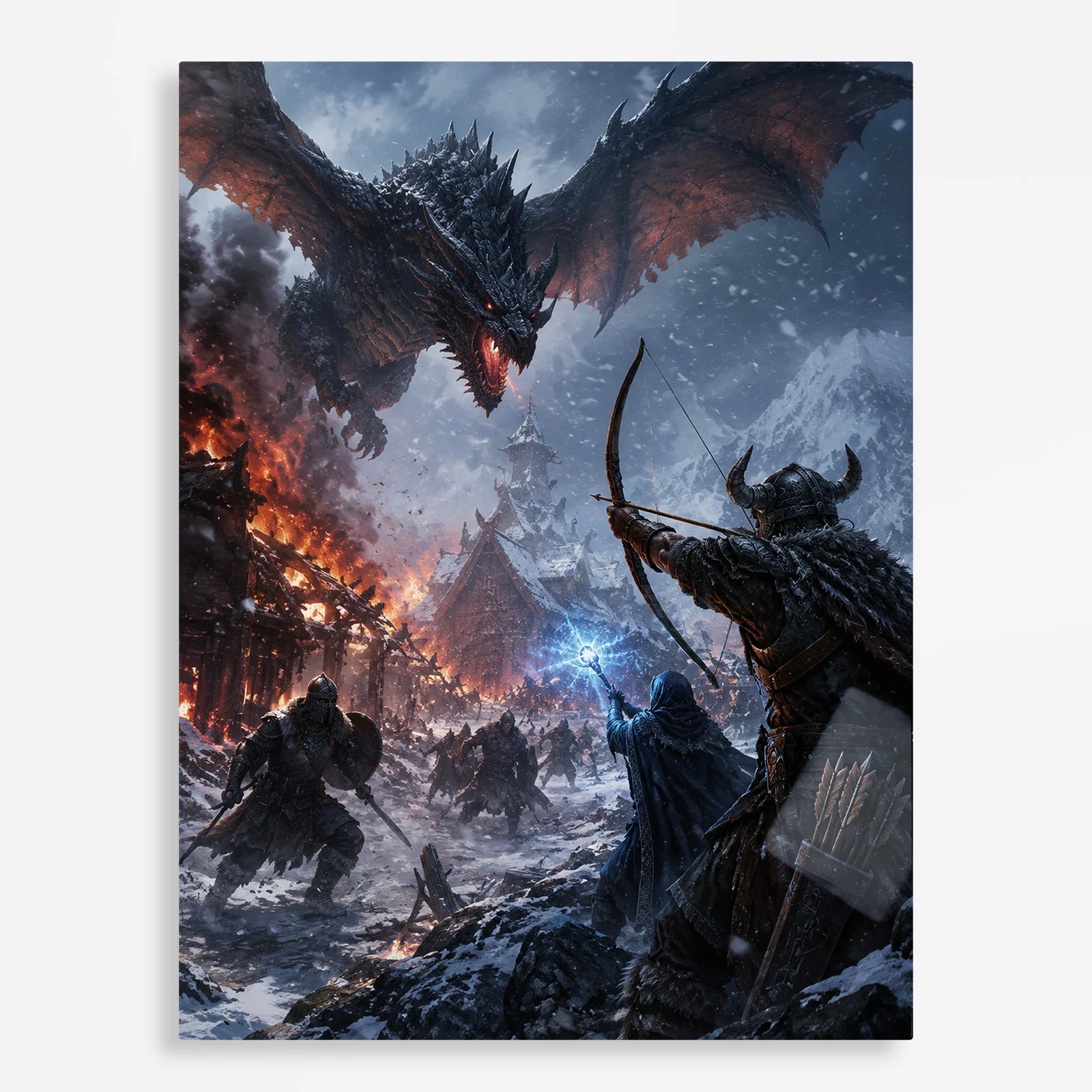 video game metal poster (195) s1 Video Game Metal Poster Wall Decor - TES V: Skyrim - C - Image 1