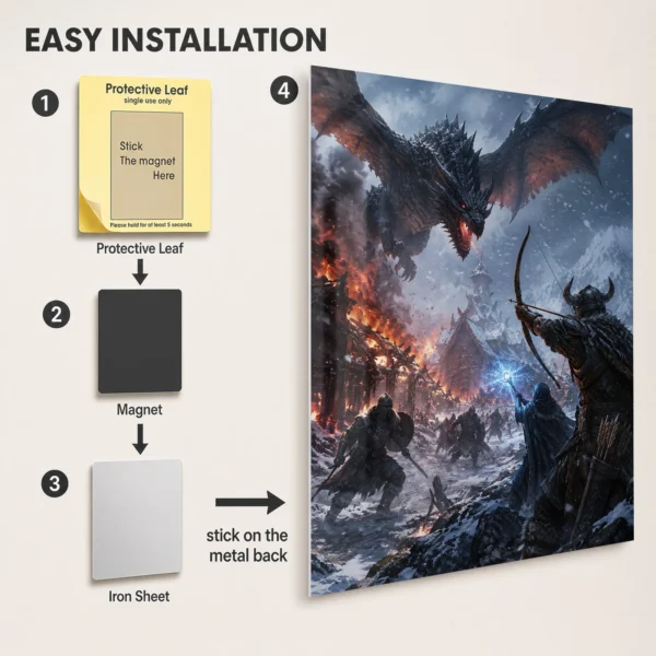 Video Game Metal Poster Wall Decor - TES V: Skyrim - C - Image 2