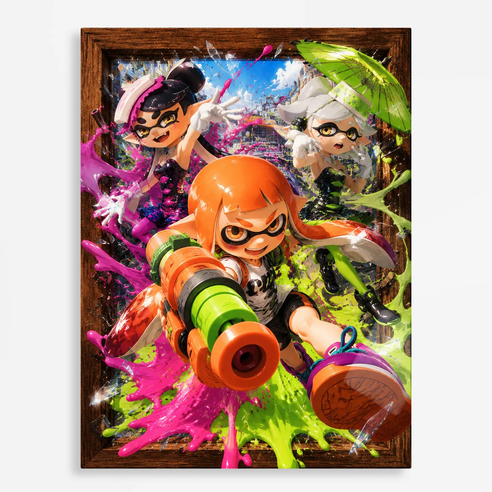 video game metal poster (197) s1 Video Game Metal Poster Wall Decor - Ink Battle - Image 1
