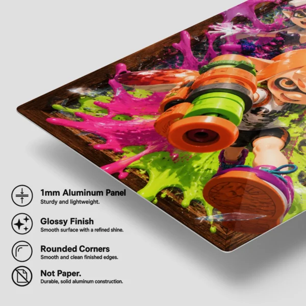 Video Game Metal Poster Wall Decor - Ink Battle - Image 6
