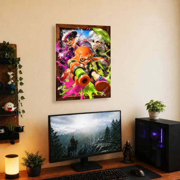 Video Game Metal Poster Wall Decor - Ink Battle - Image 5