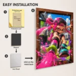 Video Game Metal Poster Wall Decor - Ink Battle Inkling Girl - A - Image 2