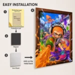 Video Game Metal Poster Wall Decor - Ink Battle Inkling Girl - B - Image 2