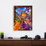 Video Game Metal Poster Wall Decor - Ink Battle Inkling Girl - B - Image 4