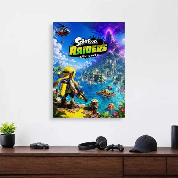 Video Game Metal Poster Wall Decor - Ink Battle - A - Image 4