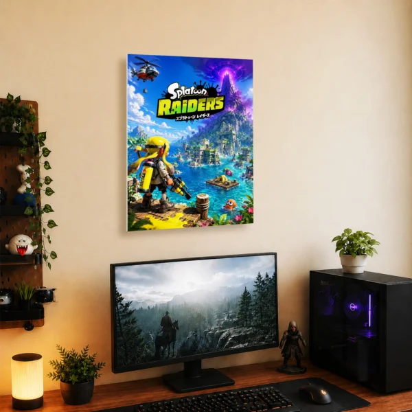 Video Game Metal Poster Wall Decor - Ink Battle - A - Image 5