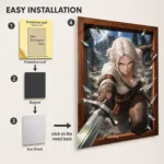 Video Game Metal Poster Wall Decor - TW3 Wild Hunt Ciri - Image 2