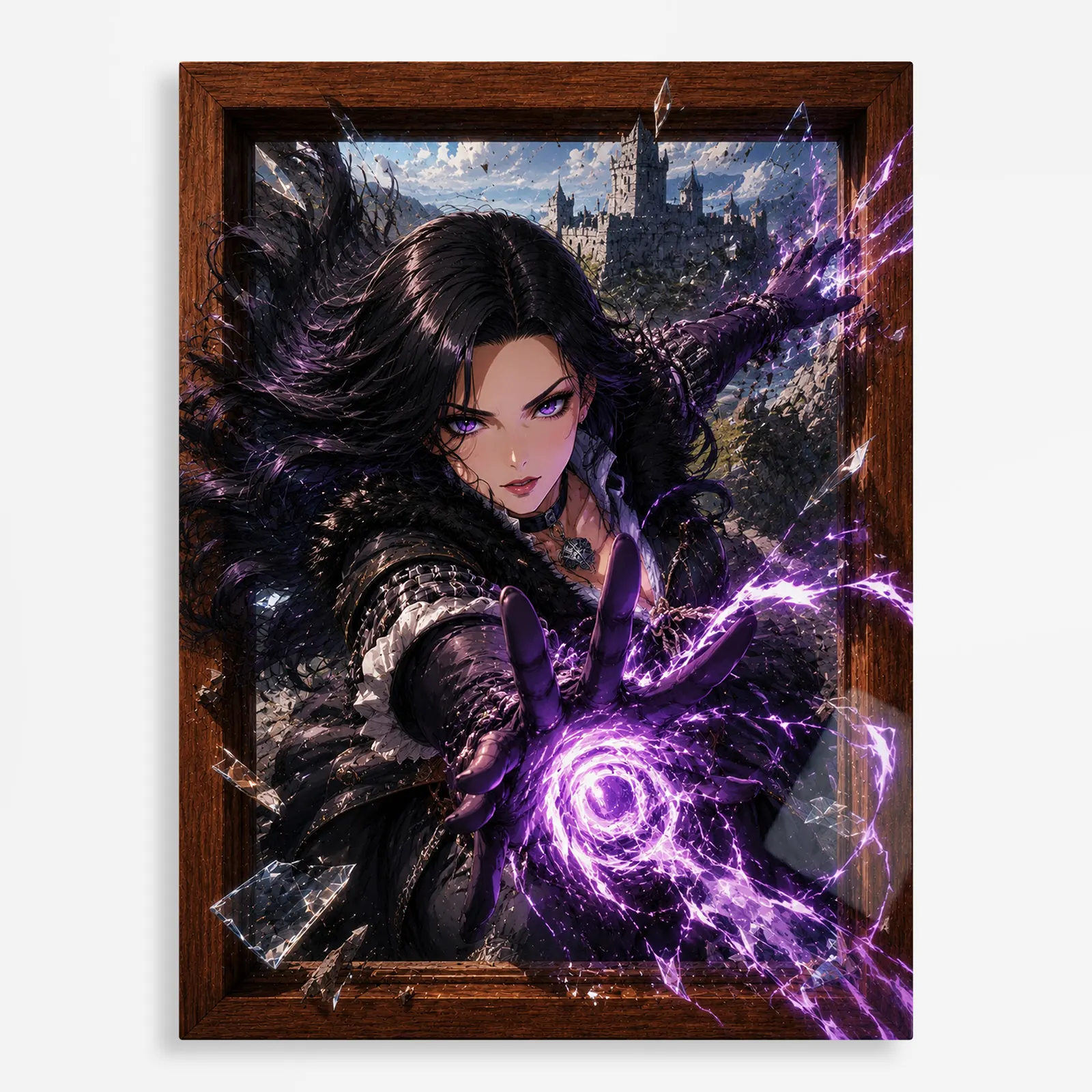 video game metal poster (205) s1 Video Game Metal Poster Wall Decor - TW3 Wild Hunt Yennefer of Vengerberg - Image 1