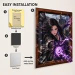Video Game Metal Poster Wall Decor - TW3 Wild Hunt Yennefer of Vengerberg - Image 2