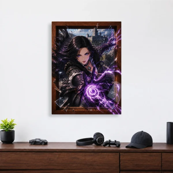 Video Game Metal Poster Wall Decor - TW3 Wild Hunt Yennefer of Vengerberg - Image 4