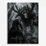 Video Game Metal Poster Wall Decor - TW3 Wild Hunt Geralt of Rivia