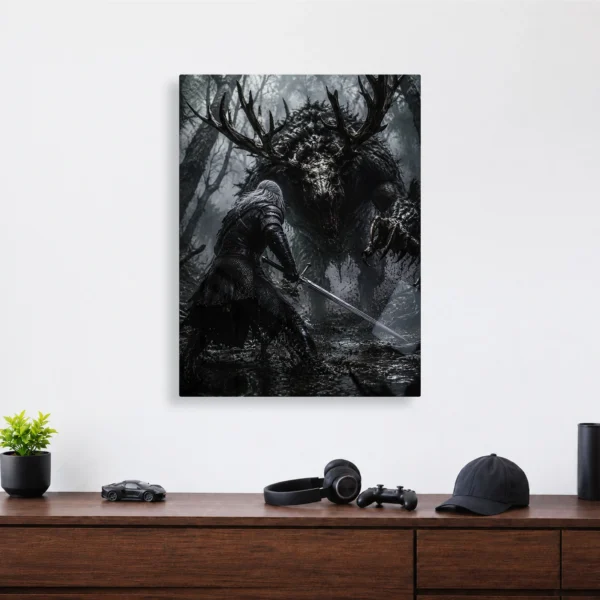 Video Game Metal Poster Wall Decor - TW3 Wild Hunt Geralt of Rivia - Image 4