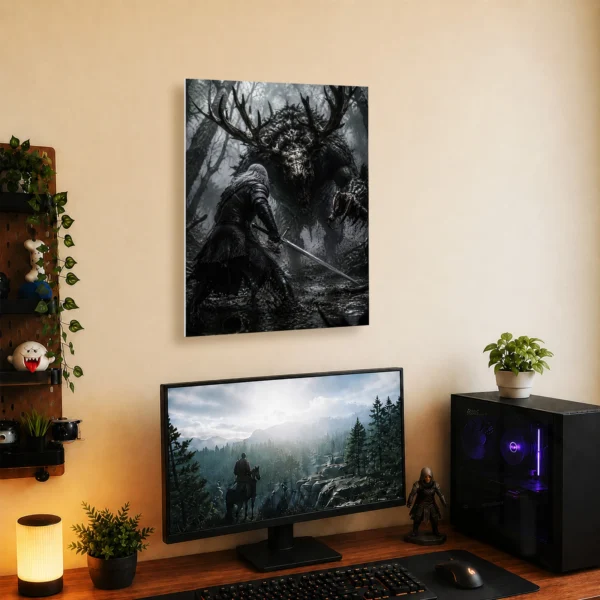 Video Game Metal Poster Wall Decor - TW3 Wild Hunt Geralt of Rivia - Image 5