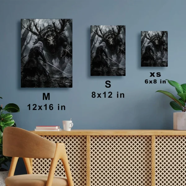 Video Game Metal Poster Wall Decor - TW3 Wild Hunt Geralt of Rivia - Image 7