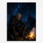 Video Game Metal Poster Wall Decor - TW3 Wild Hunt Geralt of Rivia - A