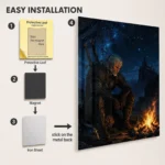 Video Game Metal Poster Wall Decor - TW3 Wild Hunt Geralt of Rivia - A - Image 2