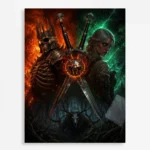 Video Game Metal Poster Wall Decor - TW3 Wild Hunt Geralt of Rivia - B