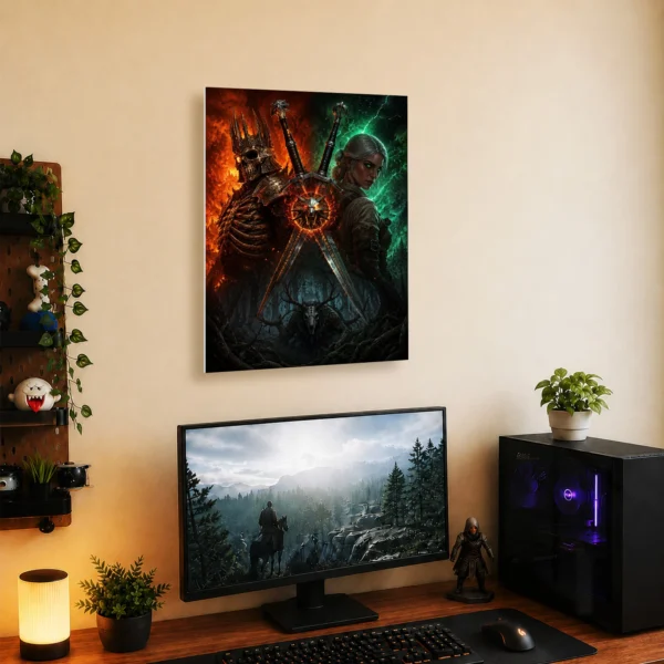 Video Game Metal Poster Wall Decor - TW3 Wild Hunt Geralt of Rivia - B - Image 5