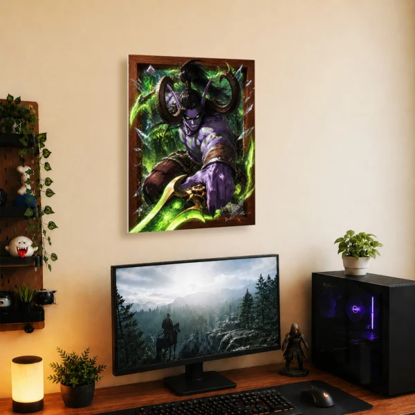 Video Game Metal Poster Wall Decor - WOW Illidan Stormrage - Image 5