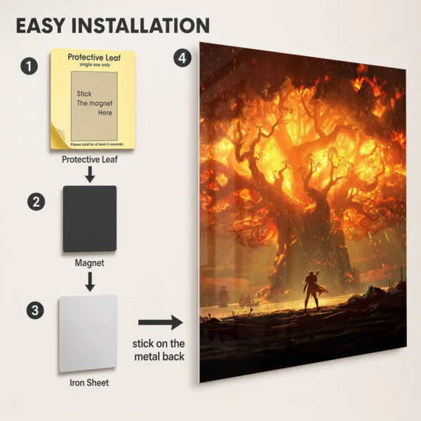 Video Game Metal Poster Wall Decor - WOW - Image 2