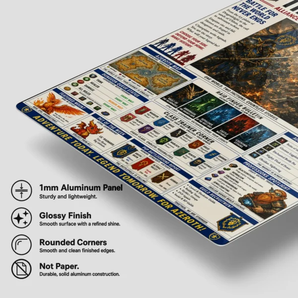 Video Game Metal Poster Wall Decor - WOW - A - Image 6