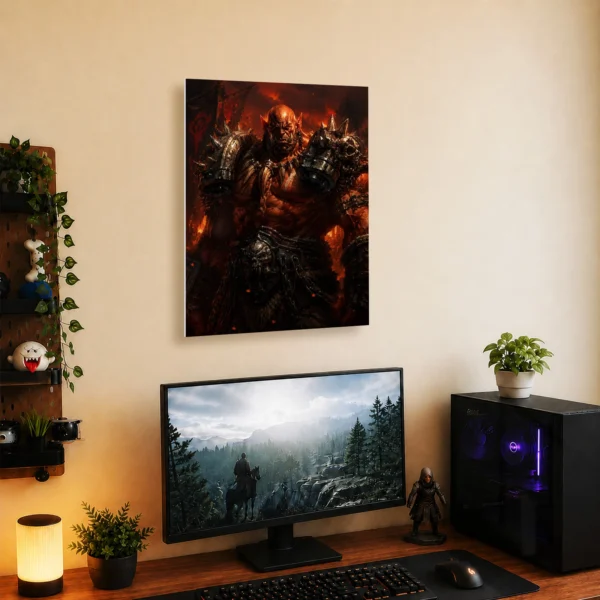 Video Game Metal Poster Wall Decor - WOW Garrosh Hellscream - Image 5