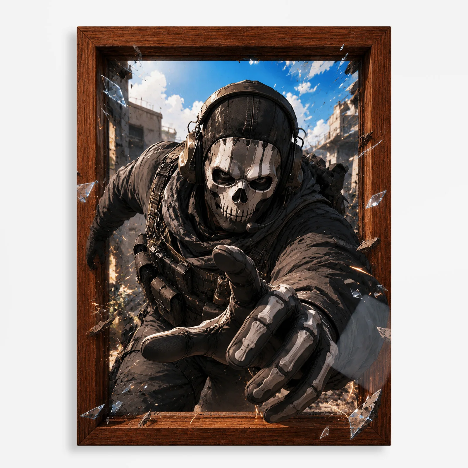 video game metal poster (22) s1 Video Game Metal Poster Wall Decor - COD Ghost - Image 1
