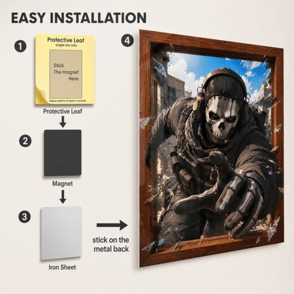 Video Game Metal Poster Wall Decor - COD Ghost - Image 2