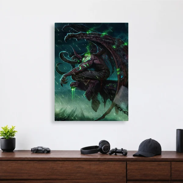 Video Game Metal Poster Wall Decor - WOW Illidan Stormrage - B - Image 4