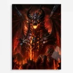 Video Game Metal Poster Wall Decor - WOW Deathwing