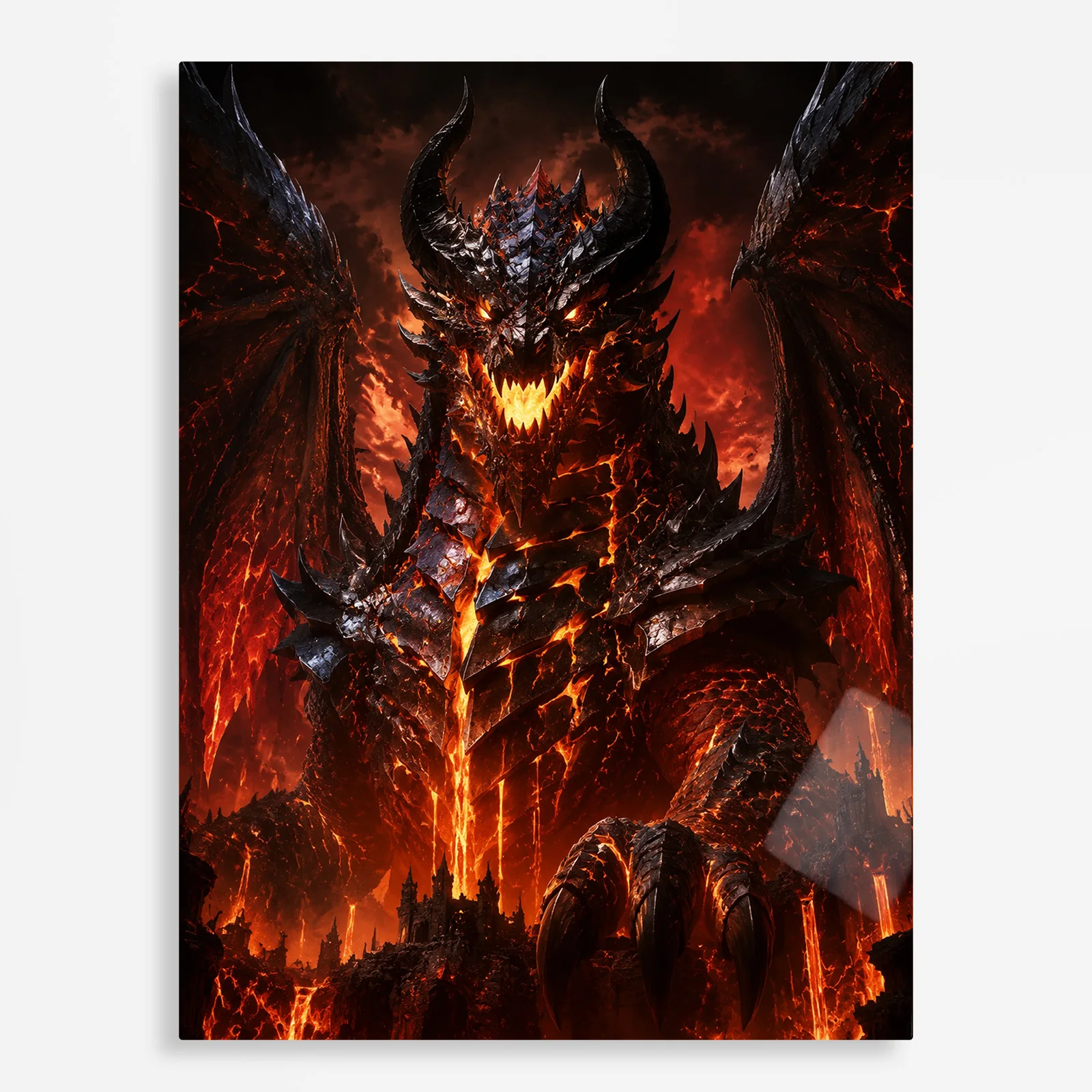video game metal poster (224) s1 Video Game Metal Poster Wall Decor - WOW Deathwing - Image 1