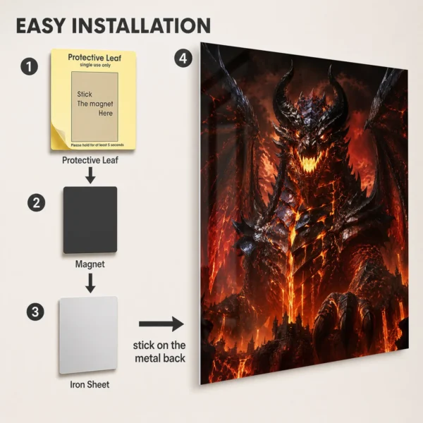 Video Game Metal Poster Wall Decor - WOW Deathwing - Image 2