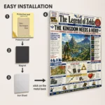 Video Game Metal Poster Wall Decor - TLO Zelda - A - Image 2
