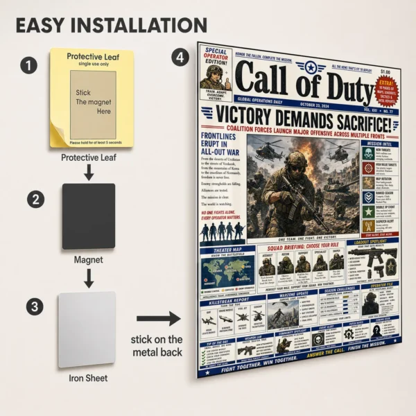 Video Game Metal Poster Wall Decor - COD - A - Image 2