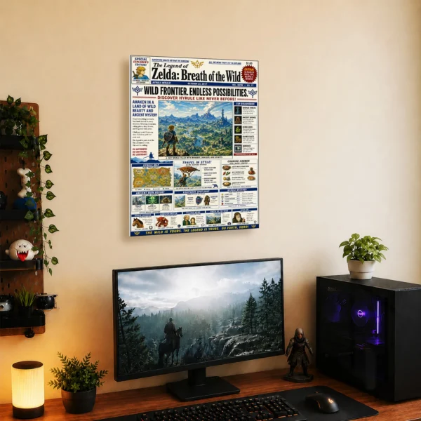 Video Game Metal Poster Wall Decor - TLO Zelda - B - Image 5
