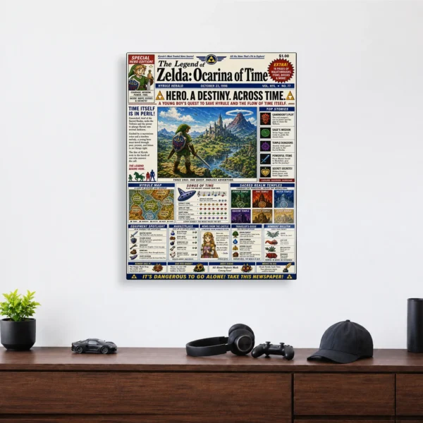 Video Game Metal Poster Wall Decor - TLO Zelda - D - Image 4
