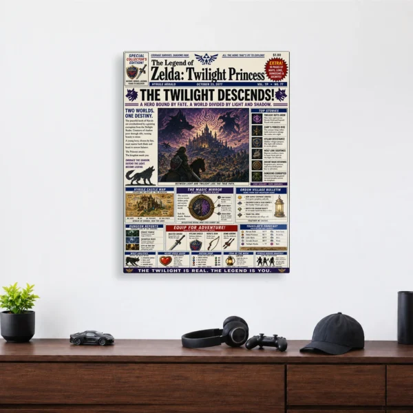Video Game Metal Poster Wall Decor - TLO Zelda - F - Image 4